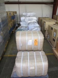 LOT TO INCLUDE: (300) HAND TOWELS 16X27, (43 50LB BUNDLES) CLOTH WIPING RAGS. LOADING & HANDLING FEE $30-4105